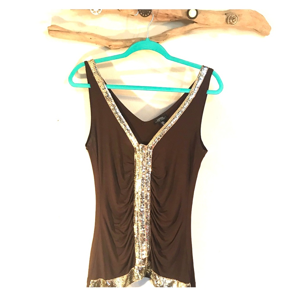 Gold Sequin Top